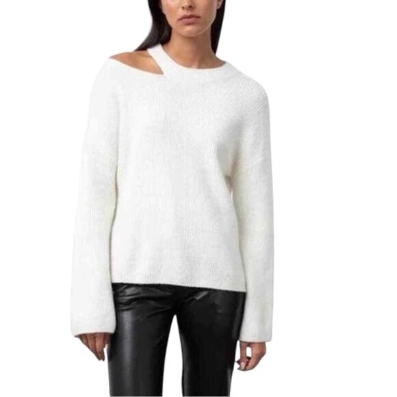 Rails Sweaters - NEW Rails Alexi Cut Out Neck Rib Sweater Jumper MEDIUM